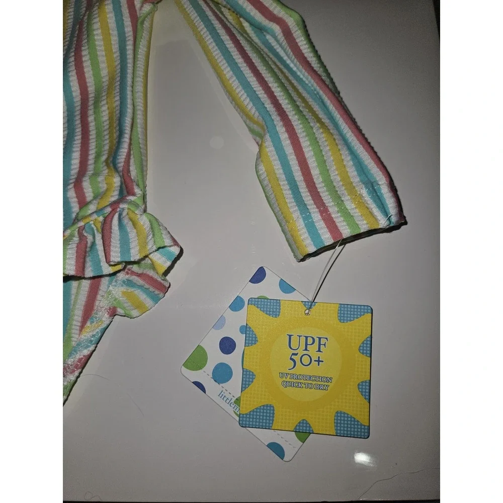 6-9 Mos Little Me One Pc Swim Suit Upf 50+ New
